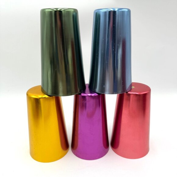 Unbranded Other - Set Of 5 Anodized Aluminum Tumblers - Multi Colored Cups Retro vintage vibe